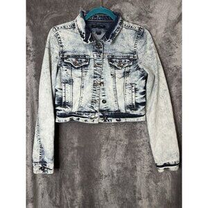 Seductions Fd Size Medium Denim Jacket. Sleeve 25”, Shoulder To Hem 17”, P2P 17”